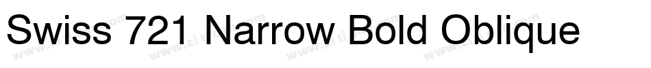 Swiss 721 Narrow Bold Oblique SWA字体转换